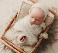 Whispy set Pom bonnet {OATMEAL} 0122