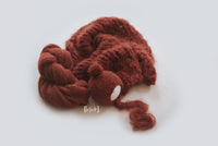 Whispy set Detachable Pom {BRICK} 0216