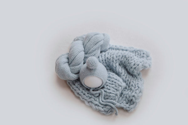 {LIGHT BLUE} Detachable Pom set