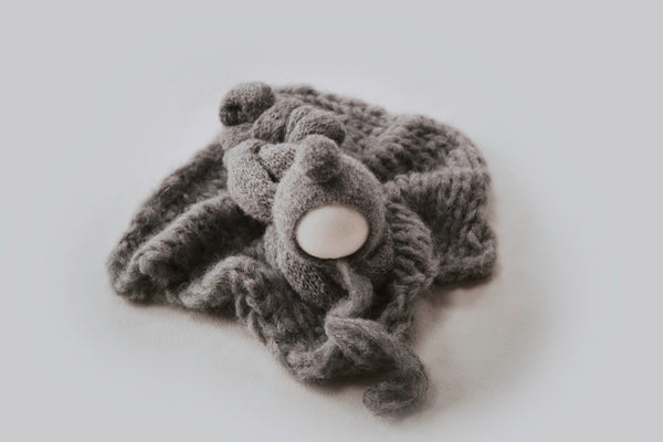 Whispy set Detachable Pom {HEATHER GREY} 0211