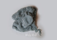 Whispy set Deco bonnet {DUSTY BLUE} 0117