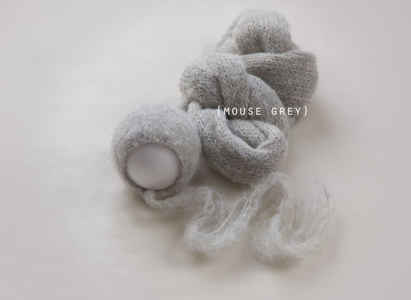 {MOUSE GREY} brushed wrap set